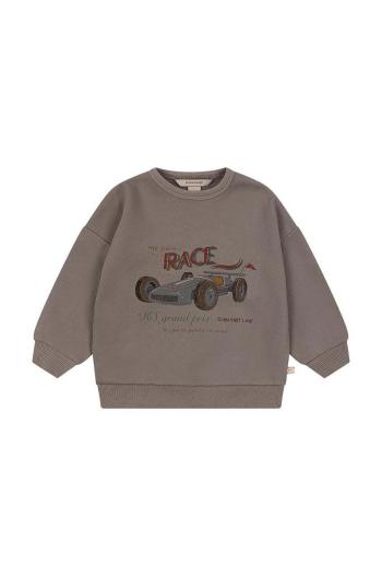 Dětská mikina Konges Sløjd LOU SWEATSHIRT OCS šedá barva, s potiskem, KS101568