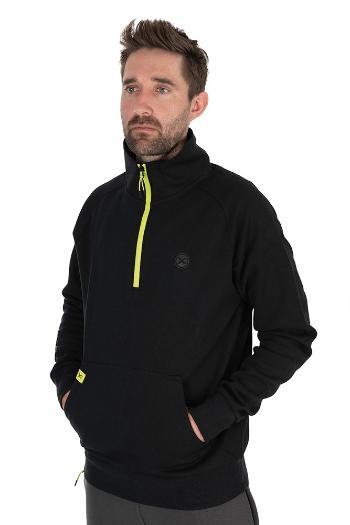 Matrix mikina black edition 1/4 zip sweat black lime - l