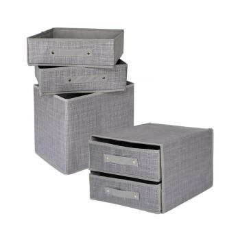 Úložný box se zásuvkami 31x29x22 cm, šedý SPRINGOS HA3019