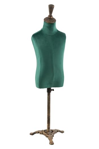 Menší figurina se zelenou sametovou látkou Mannequin - 26*25*78 cm 5048