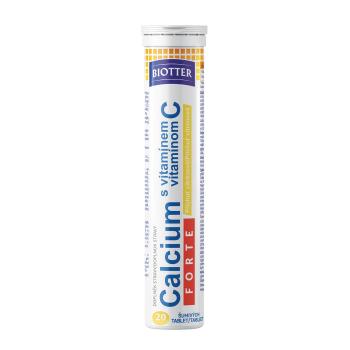 Biotter Calcium Forte s vitaminem C citrón 20 šumivých tablet