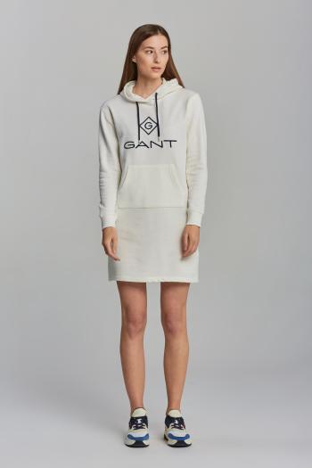 ŠATY GANT LOCK UP HOODIE DRESS bílá M