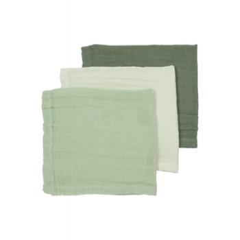 MEYCO Mušelínové odříhnutí 3-pack Uni Off white /Soft Green / Forest Green