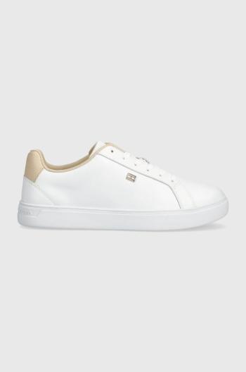 Kožené sneakers boty Tommy Hilfiger ESSENTIAL COURT SNEAKER bílá barva, FW0FW07686