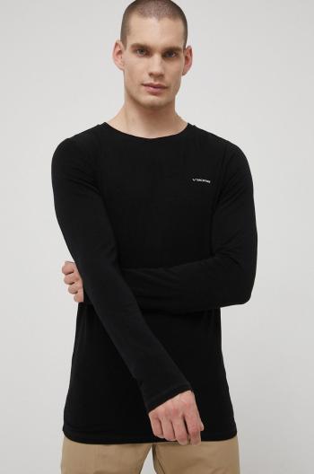 Funkční triko s dlouhým rukávem Viking Teres černá barva, hladký