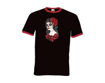 Pánské tričko s kontrastními lemy Muerte makeup