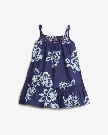 GAP Smocked Floral Šaty dětské Modrá