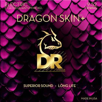 DR Strings Dragon Skin+ Coated 7 string Light 9-52 Struny pro elektrickou kytaru