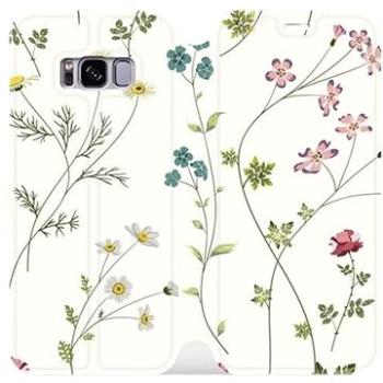 Flipové pouzdro na mobil Samsung Galaxy S8 - MD03S Tenké rostlinky s květy (5903226180127)