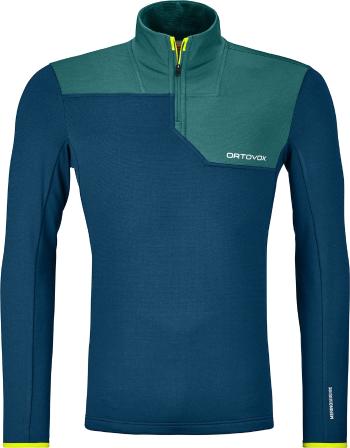 Ortovox Fleece light zip neck m - petrol blue L