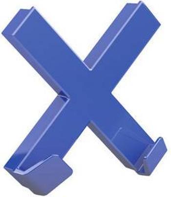 Dahle Mega Magnet Cross XL , blau, 90 x 90 mm, incl. 2 Haken, 76-95550-14820 magnet, (š x v) 90 mm x 90 mm, modrá, 1 ks