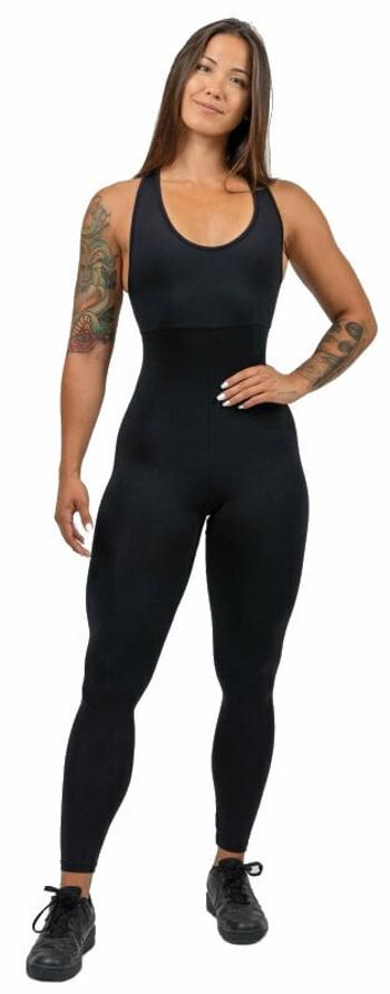 Nebbia One-Piece Workout Jumpsuit Gym Rat Black L Fitness kalhoty