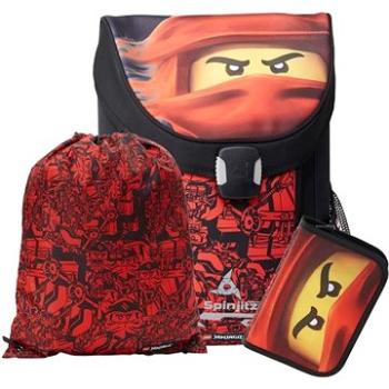 LEGO Ninjago Red EASY - školní aktovka, 3 dílný set (5711013097530)