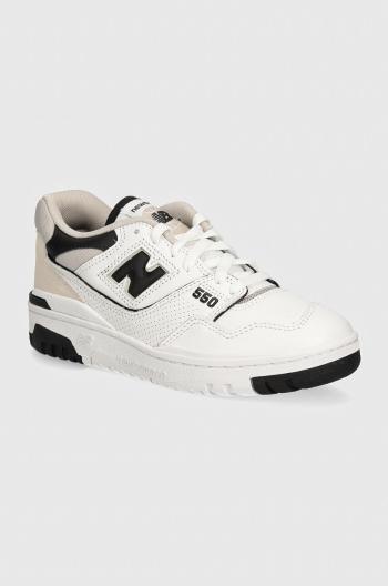 Kožené sneakers boty New Balance 550 bílá barva, BB550ESI