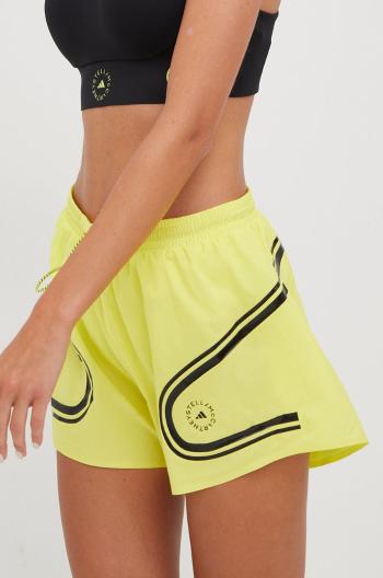 Běžecké šortky adidas by Stella McCartney Truepace žlutá barva, s potiskem, medium waist