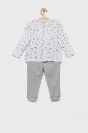 Dětské bavlněné pyžamo zippy bílá barva