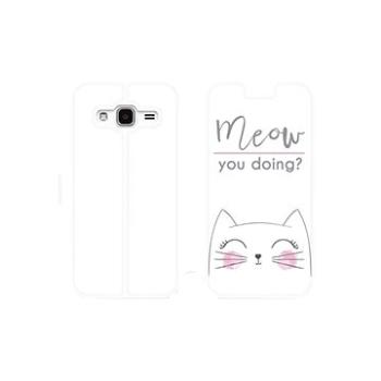 Flipové pouzdro na mobil Samsung Galaxy J3 2016 - M098P Meow you doing? (5903226065523)