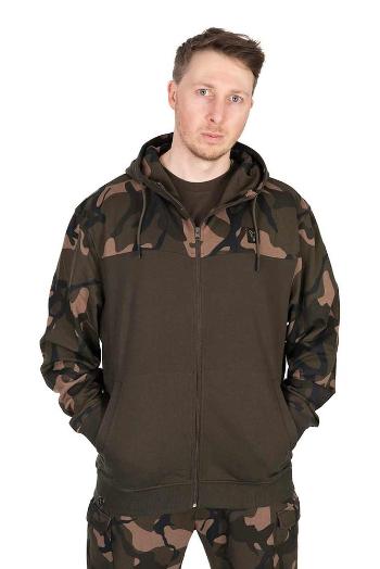 Fox Rybářská Mikina LW Khaki / Camo Split Zip Hoody - L