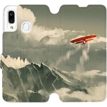 Flipové pouzdro na mobil Samsung Galaxy A40 - MA03P Oranžové letadlo v horách (5903226863563)
