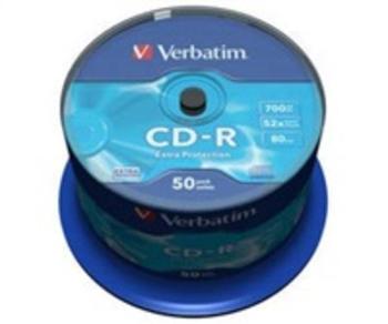 CD-R 700MB, 80min., 52x, DL Extra Protection, Verbatim, 50-cake, bal. 50 ks, 43351