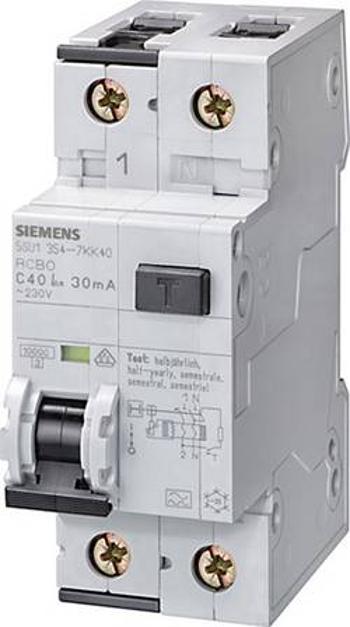 Proudový chránič/elektrický jistič Siemens 5SU1354-6KK13, 2pólový, 13 A, 0.03 A, 230 V