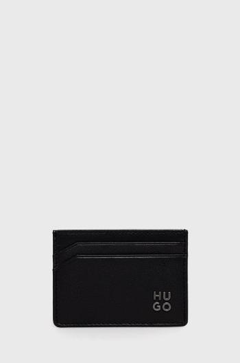 Kožené pouzdro na karty HUGO černá barva
