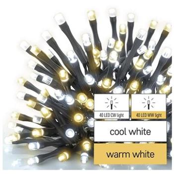 EMOS LED vánoční řetěz, 8 m, venkovní i vnitřní, teplá/studená bílá, časovač (D4AN04)