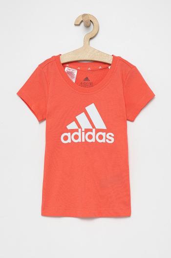 Dětské bavlněné tričko adidas Performance HE1979 růžová barva