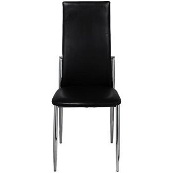 Jídelní židle 6 ks černé umělá kůže (160257)