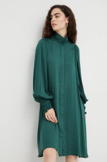 Šaty Bruuns Bazaar zelená barva, mini