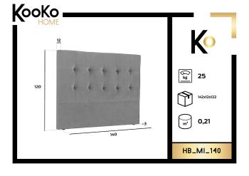 Čelo postele Mi – 200 × 12 × 120 cm