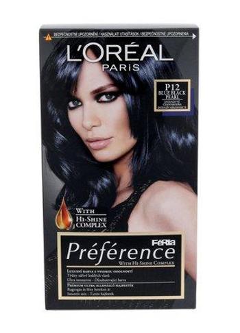 L´Oréal Paris Barva na vlasy Préférence Black Pearls P12 Black Blue, Pearl