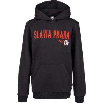 Puma SLAVIA PRAGUE GRAPHIC HOODY JR Chlapecká mikina, černá, velikost 152