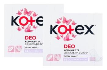 Kotex Slip Deo Normal+ 2 x 56 ks