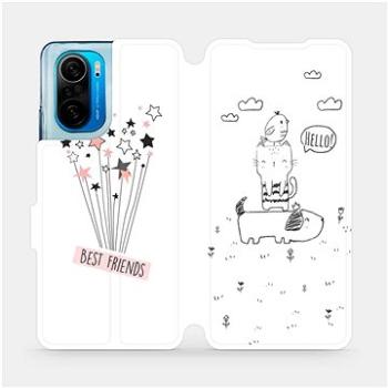 Flipové pouzdro na mobil Xiaomi Poco F3 - MH12S Pejsek, kočička, ptáček HELLO! (5903516666485)