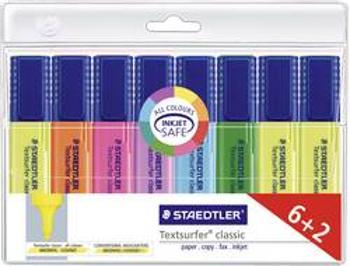 Staedtler zvýrazňovač textu Textsurfer® classic 364 A WP8 8 ks/bal. žlutá, červená, růžová, modrá, tyrkysová, oranžová, zelená, fialová 1 mm, 5 mm 8 k