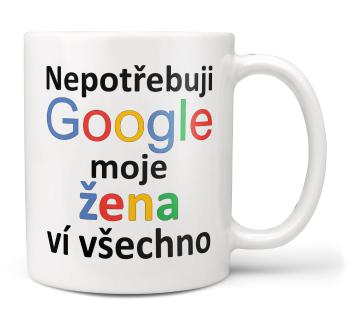 Hrnek Google - Žena (Náplň hrníčku: Žádná)