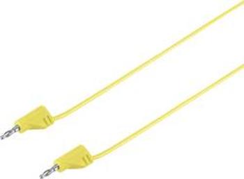 VOLTCRAFT MSB-200 měřicí kabel [lamelová zástrčka 2 mm - lamelová zástrčka 2 mm] žlutá, 0.90 m