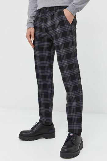 Kalhoty Hollister Co. pánské, černá barva, ve střihu chinos
