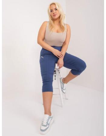 Dámské kalhoty plus size RYBA tmavě modré  