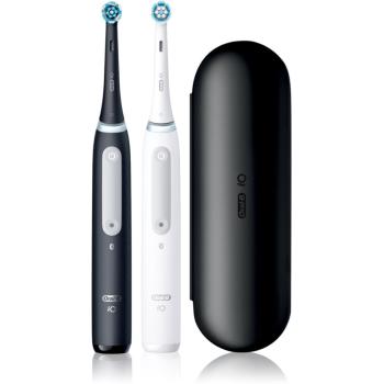 Oral B iO 4 DUO elektrický zubní kartáček s cestovním pouzdrem Black & White
