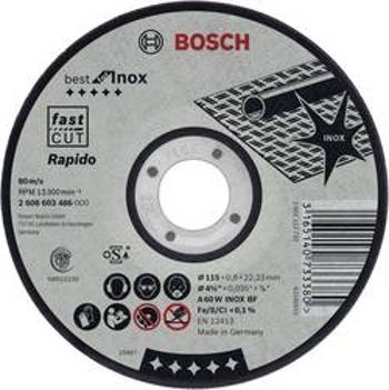 Řezný kotouč rovný Bosch Accessories 2608603486, 2608603486 Průměr 115 mm 1 ks