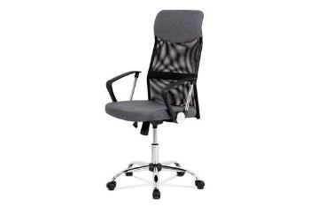 Autronic KA-E301 GREY Kancelářská židle, houpací mech., šedá látka + černá MESH, kovový kříž