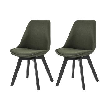Jídelní židle – zelená – sada 2 ks