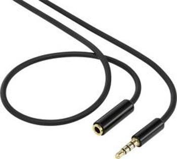 Jack audio prodlužovací kabel SpeaKa Professional SP-7870552, 1.00 m, černá