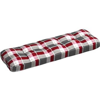 Poduška na zahradní pohovku červená kostky 120x40x12 cm textil (314481)
