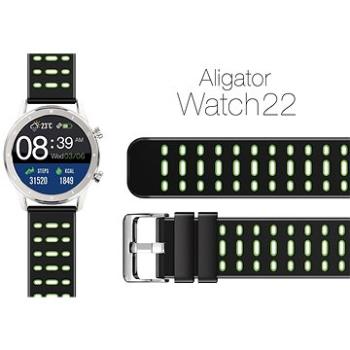 Aligator Watch 22 mm silikonový řemínek Duální zelený (22AW0002)