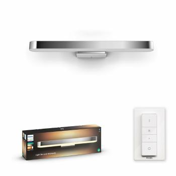 Hue LED White Ambiance Nástěnné koupelnové svítidlo Philips Adore BT 34177/11/P6 40W 3000lm 2200-6500K IP44 24V, chromové s dálkovým ovladačem a Bluetooth