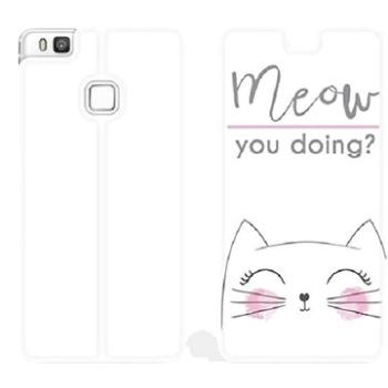 Flipové pouzdro na mobil Huawei P9 Lite - M098P Meow you doing? (5903226064564)