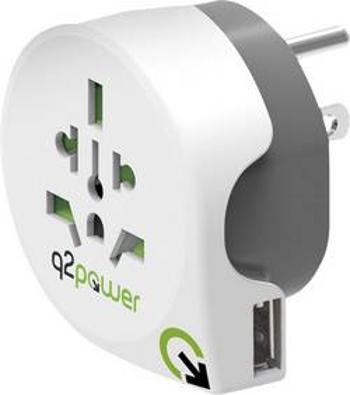 Cestovní adaptér Q2 Power Welt nach USA mit USB 1.100150